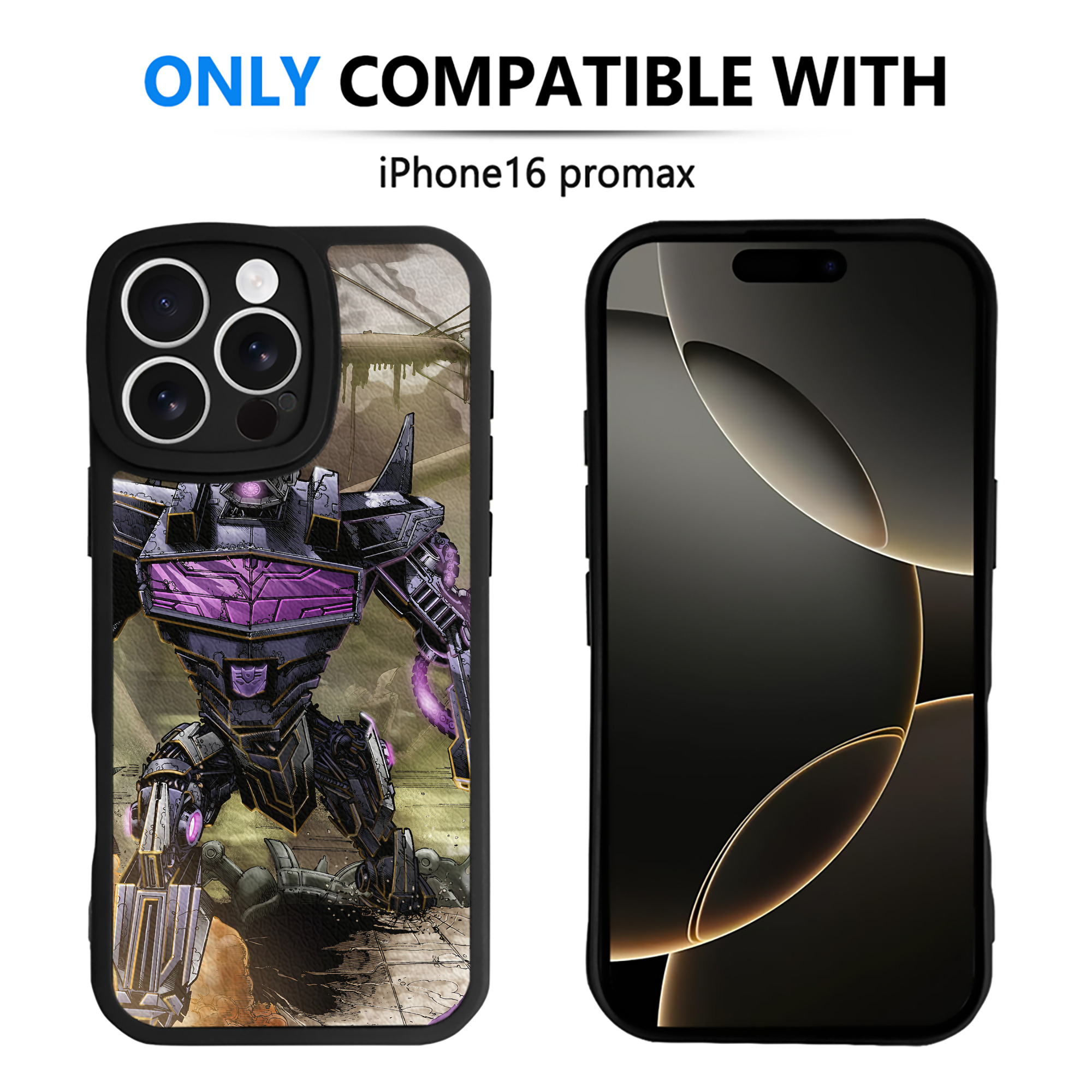 （画像用） Transformers トランスフォーマー 【iPhone 16シリーズ対応】シリコンスマホケース（レザー調） 材質：シリコン